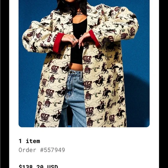 Scorpio Coat in Giddy Up Girl Jacquard - Picture 2 of 3